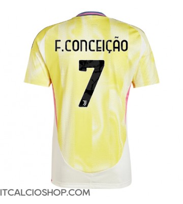 Juventus Francisco Conceicao #7 Seconda Maglia 2024-25 Manica Corta